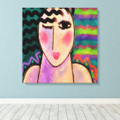 ファンキー抽象芸術デジ絵画タル・オブ・ザ・ウーマン キャンバスプリント (インサイチュ (ウッドフロア))