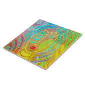 ファンキー抽象芸術デジ絵画タル・オブ・ザ・ウーマン タイル (側面)