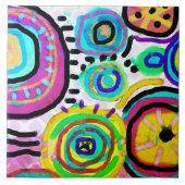 ファンキー抽象芸術デジ絵画タル タイル (正面)