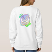 ファンキー抽象芸術バラウェアラブル スウェットシャツ (裏面)