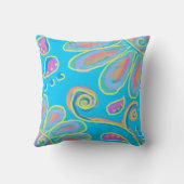 ファンキー抽象芸術フローラ装飾用クッション クッション (裏面)