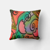 ファンキー抽象芸術フローラ クッション (裏面)