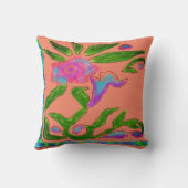 ファンキー抽象芸術フローラ クッション (裏面)