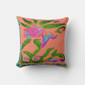 ファンキー抽象芸術フローラ クッション (正面)