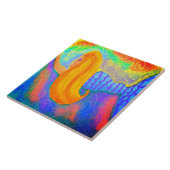 ファンキー抽象芸術マーメイドデジタ絵画ル タイル (側面)