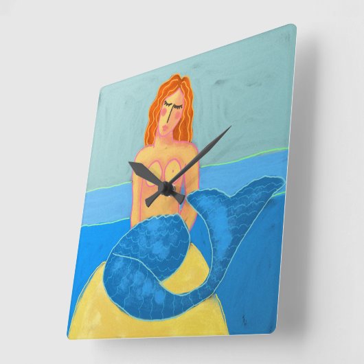 ファンキー抽象芸術メ絵画ードーの時計 スクエア壁時計 (傾斜)