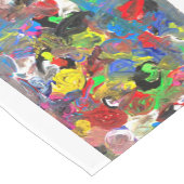 ファンキー抽象芸術楽カラフルしみ ショートテーブルランナー (コーナー)