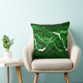 ファンキー抽象芸術波緑装飾用クッション クッション (椅子)