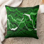 ファンキー抽象芸術波緑装飾用クッション クッション (ブランケット)