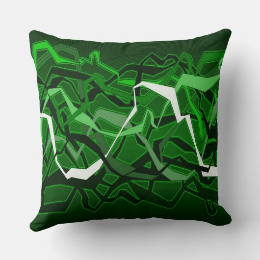 ファンキー抽象芸術波緑装飾用クッション クッション (裏面)
