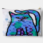 ファンキー抽象芸術猫 アクセサリーポーチ (裏面)