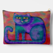ファンキー抽象芸術猫 アクセサリーポーチ (裏面)