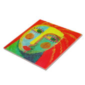 ファンキー抽象芸術絵を描顔 タイル (側面)