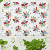 ファンキー抽象芸術花100世紀半ば キッチンタオル (折り畳み)