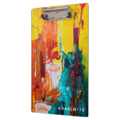 ファンキー抽象芸術表現主義カラフル クリップボード (左)