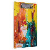 ファンキー抽象芸術表現主義カラフル クリップボード (右)