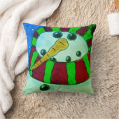 ファンキー抽象芸術雪だるま クッション (ブランケット)