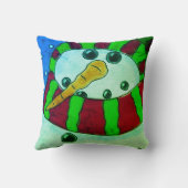 ファンキー抽象芸術雪だるま クッション (裏面)