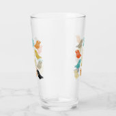 ファンキー抽象芸術鳥の中世紀半モダンば タンブラーグラス (右)