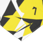 ファンキー抽象芸術黒の黄色パターン テーブルクロス (アングル)