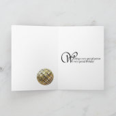 ファンキー抽象芸術80誕生日カード カード (内部)