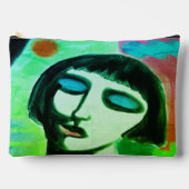 ファンキー抽象芸術・デジタル・アート アクセサリーポーチ (正面)