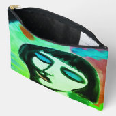 ファンキー抽象芸術・デジタル・アート アクセサリーポーチ (見開き)