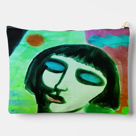 ファンキー抽象芸術・デジタル・アート アクセサリーポーチ (裏面)