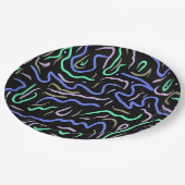 ファンキー抽象芸術・デジタル・アート ペーパープレート (アングル)