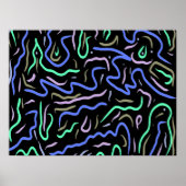 ファンキー抽象芸術・デジタル・アート ポスター (正面)