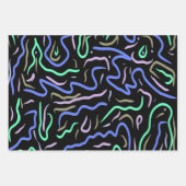 ファンキー抽象芸術・デジタル・アート ラッピングペーパーシート (正面)