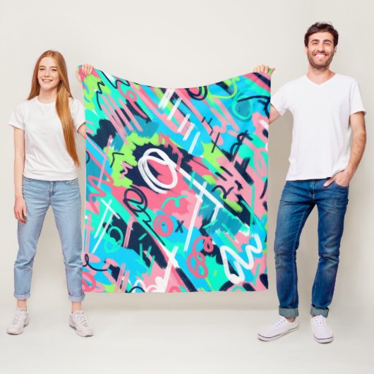 ファンキー抽象芸術 フリースブランケット (インサイチュ)