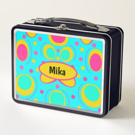 ファンキー抽象芸術 メタルランチボックス (正面)