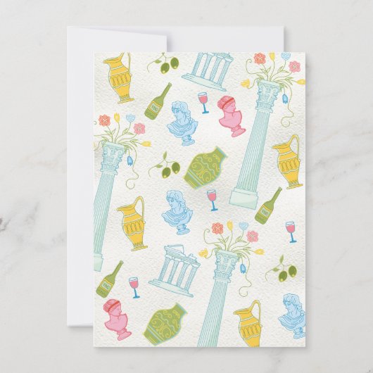 ファンキー描イタリアンスクーターの新郎新婦結婚 招待状 (裏面)