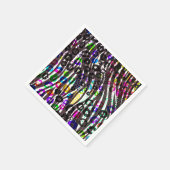 ファンキー数々のアニマルプリントパターン明るい色 スタンダードカクテルナプキン (角)