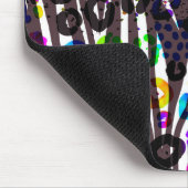 ファンキー数々のアニマルプリントパターン明るい色 マウスパッド (コーナー)