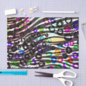 ファンキー数々のアニマルプリントパターン明るい色 薄葉紙 (クラフト)