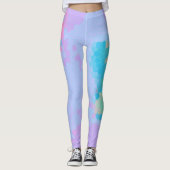 ファンキー数々の色モザイクプリント レギンス (正面)