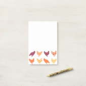 ファンキー数々の鶏 ポストイット (デスク上)