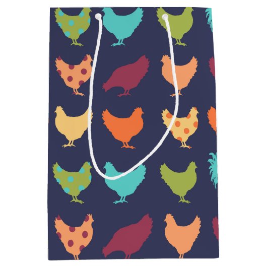 ファンキー数々の鶏 ミディアムペーパーバッグ (正面)