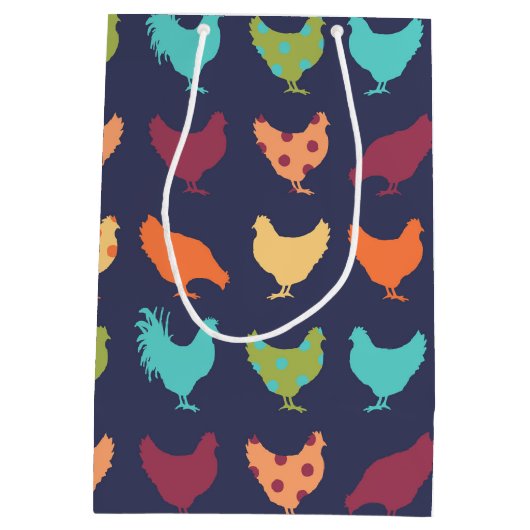 ファンキー数々の鶏 ミディアムペーパーバッグ (裏面)