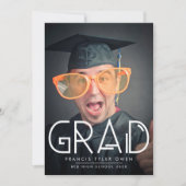 ファンキー文字GRADと写真 | 2023年クラス 案内状 (正面)