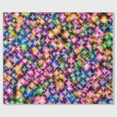 ファンキー星、カラフル ラッピングペーパー (フラット)