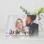 ファンキー書の結婚披露宴招待状 サンキューカード (スタンド正面)