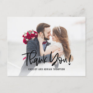 ファンキー書EDITABLE COLOR Thank You Postcard ポストカード