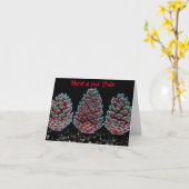 ファンキー松円錐ユール（キリスト降誕祭） カード (黄色い花)