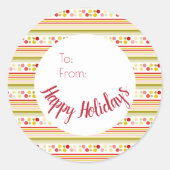 ファンキー水玉模様アクセント ラウンドシール (正面)