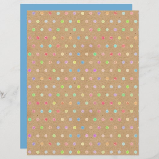 ファンキー水玉模様ブフェイクラウンクラフトスクラップブック紙 (正面/裏面)