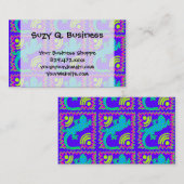 ファンキー水玉模様リザードパターン動物デザイン 名刺 (正面/裏面)