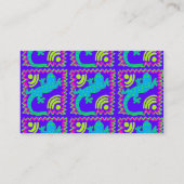 ファンキー水玉模様リザードパターン動物デザイン 名刺 (裏面)